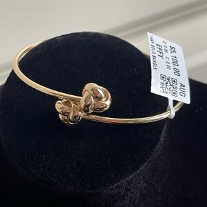 Effy Yellow Gold Love Knot Bangle Bracelet